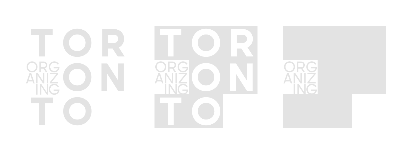 Toronto Organizing – Logomark: Regular, Black, Block (unpublished) © Dane Aleksander